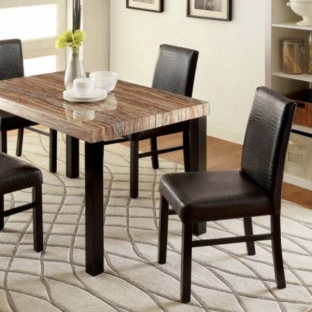 ROCKHAM I DINING TABLE W/ FAUX MARBLE TOP CM3278T